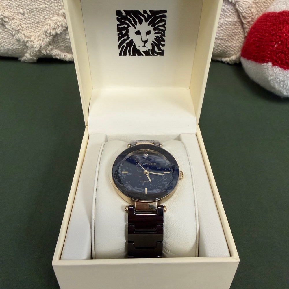 Sold!! - Anne Klein Women’s Black Watch with Gold Accents